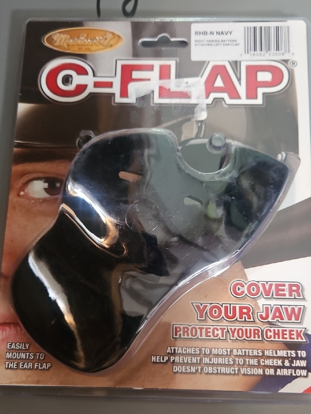 Markwort Batter's C-Flap Face Protector: NAVY: RHB-N NAVY: NEW IN PACKAGE
